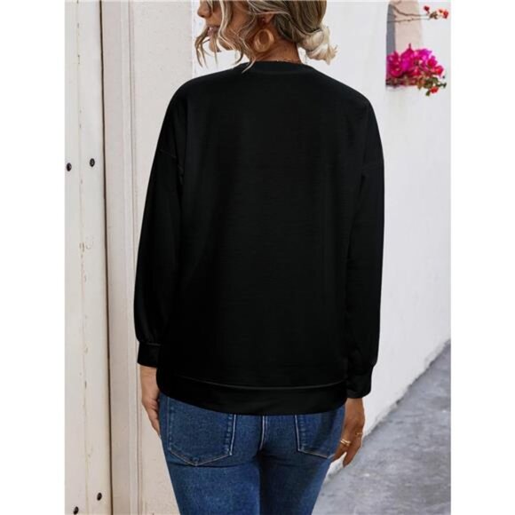 Graphic Round Neck Dropped Shoulder T-Shirt - Picture 9 of 14